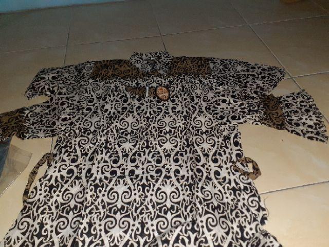 Maura Couple - Sania Ruffle Batik Couple Ori Ndoro Jowi Garansi Termurah Shopee - Batik Modern Solo