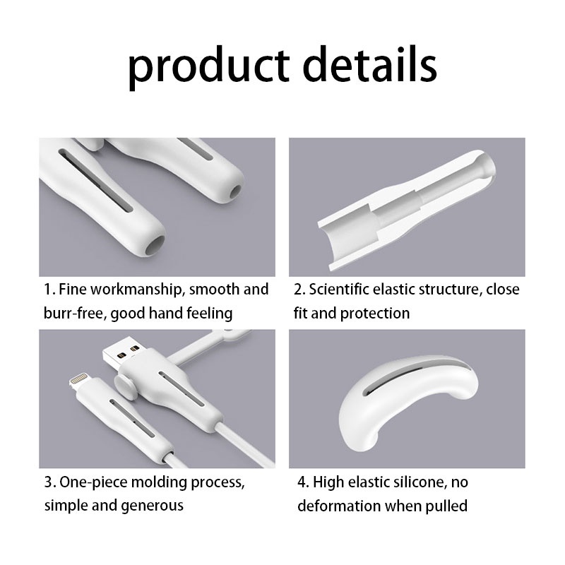 Penutup Pelindung Silicone Ponsel Charger Kabel Anti-Drop Earphone Kabel Pengisian Kabel Winder