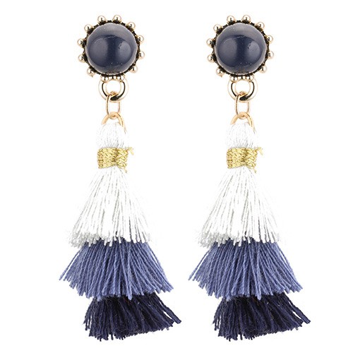 LRC Anting Tusuk Fashion Tassel Decorated Y5893X