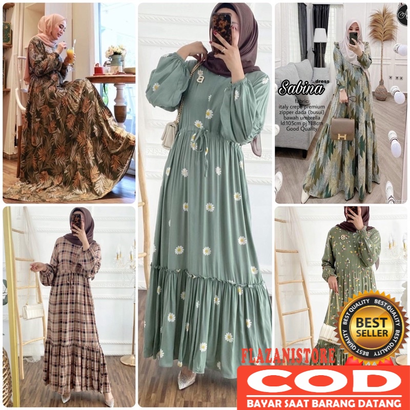 GAMIS RAYON PREMIUM JUMBO BUSUI LD 100-110 TERLARIS/ GAMIS AZRAF RAYON JUMBO/ GAMIS MARELA