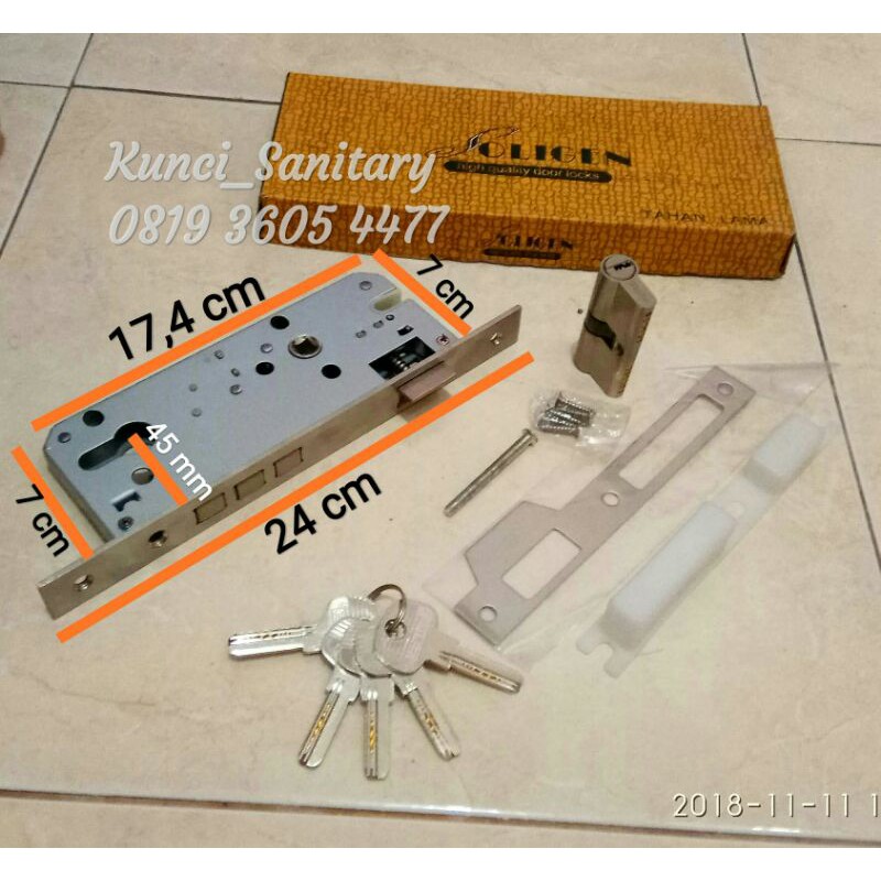 Body Lidah 45 mm Soligen / Kunci Lidah 45 mm Soligen / Kunci Pintu / Lockcase Soligen