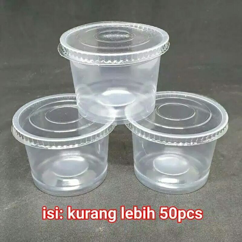 Cup Ager 130ml / Gelas Ice Cream / Rujak /Pudding Bening 130 ml plus Tutup