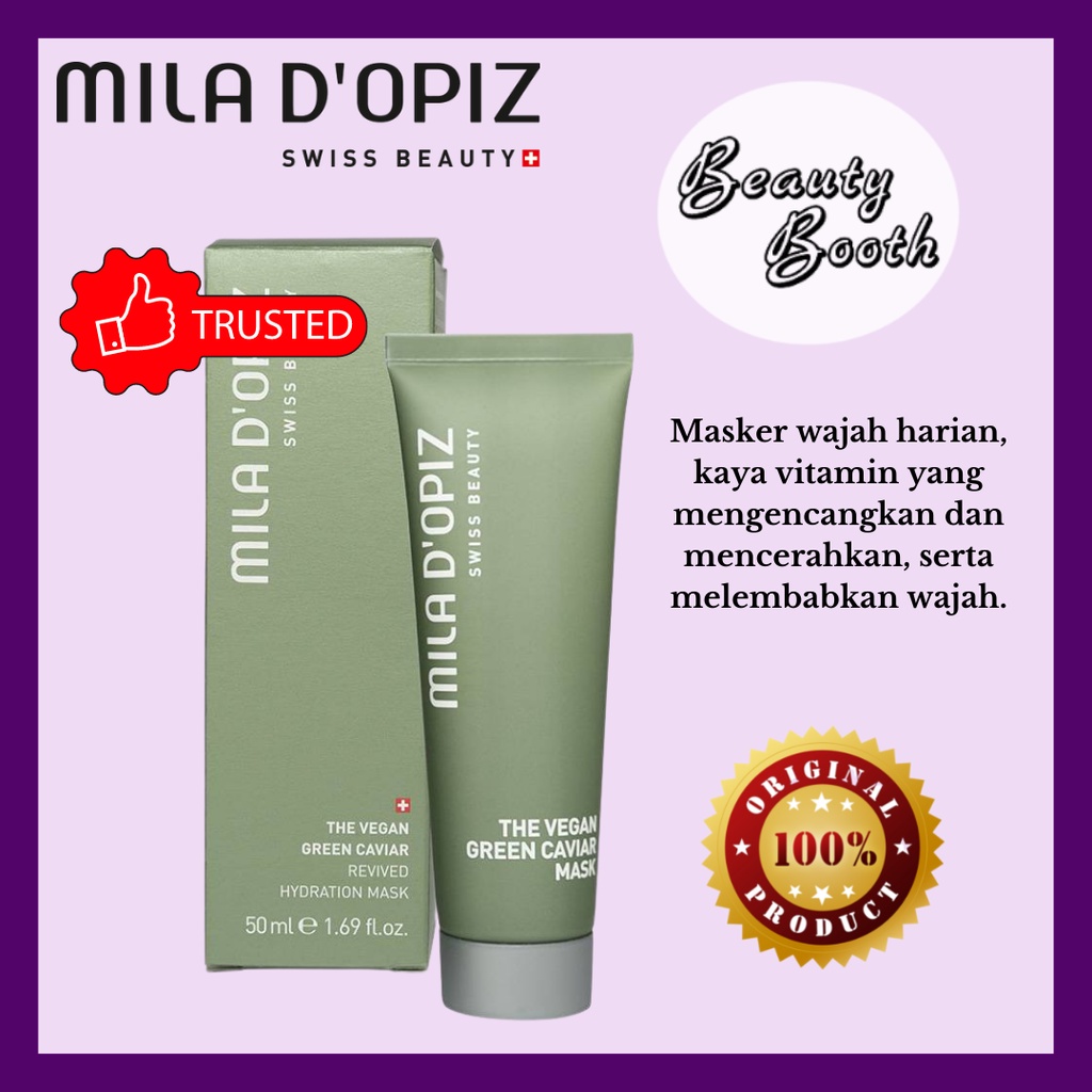 MILA D'OPIZ The Vegan Green Caviar Revived Hydration Mask 50ml | MILADOPIZ