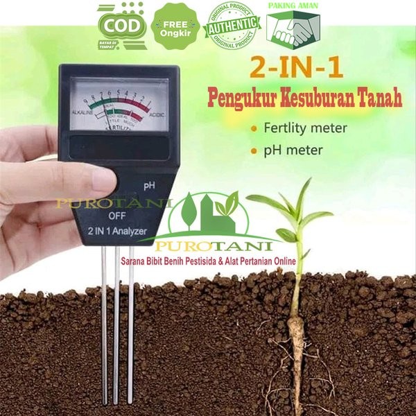 Alat ukur PH Tanah Soil Analyzer Tester 2in1 2 in 1