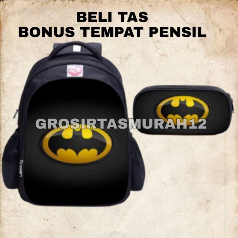 Tas anak ransel karakter  gratis waistbag topi bordir jam tangan tempat pinsil - tas anak Tas anak laki laki