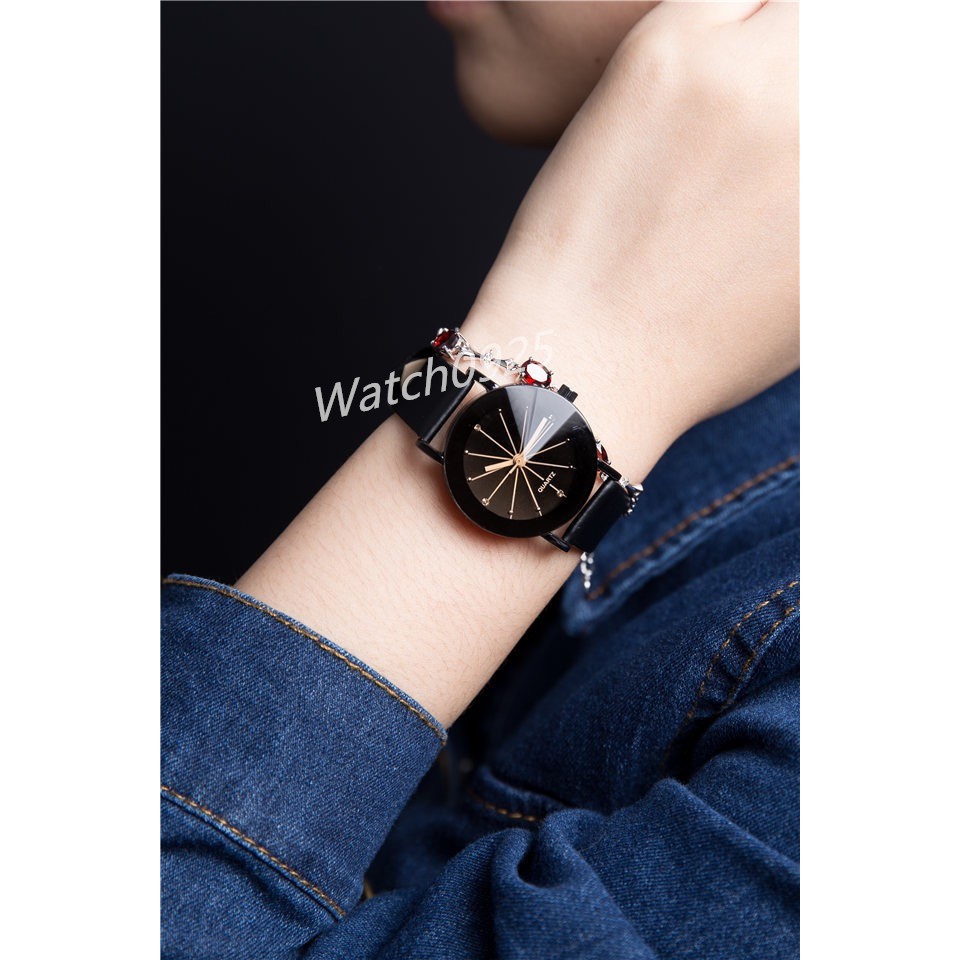 JAM TANGAN COUPLE POLOS QUARTZ KULIT IMPORT GROSIR MURAH PREMIUM PRIA / WANITA JAM TANGAN MURAH C21