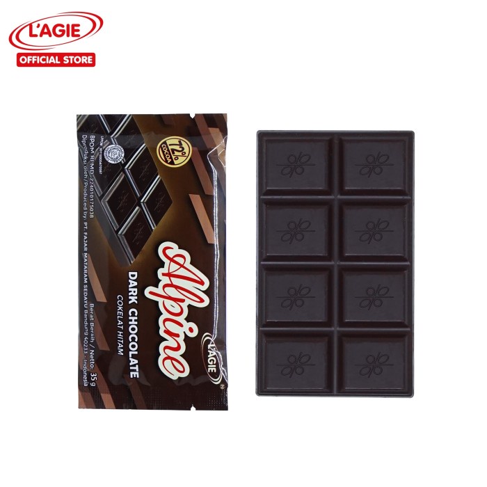 

4eh Lagie Coklat Hitam Alpine Dark Chocolate 3X35Gr 60Jhh