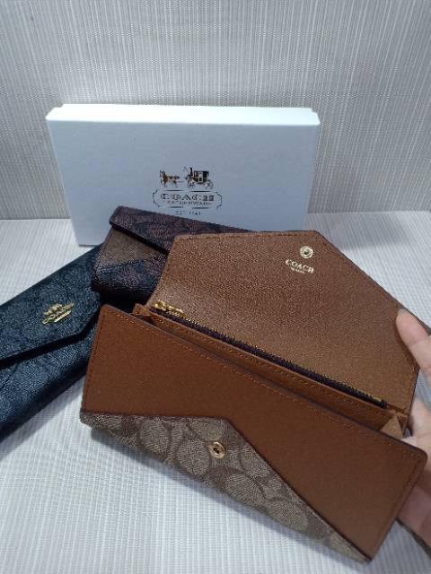 Dompet panjang kancing envelope wanita import premium