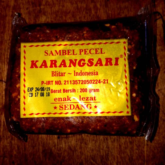 

Sambel Pecel Karangsari Sedang 200gr