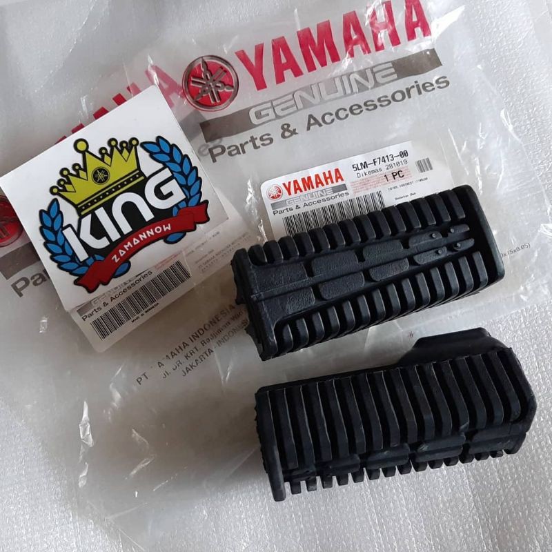KARET BARSTEP STEP INJAKAN DEPAN RX KING NEW PEREDAM ORIGINAL YAMAHA 5LM-F7413-00