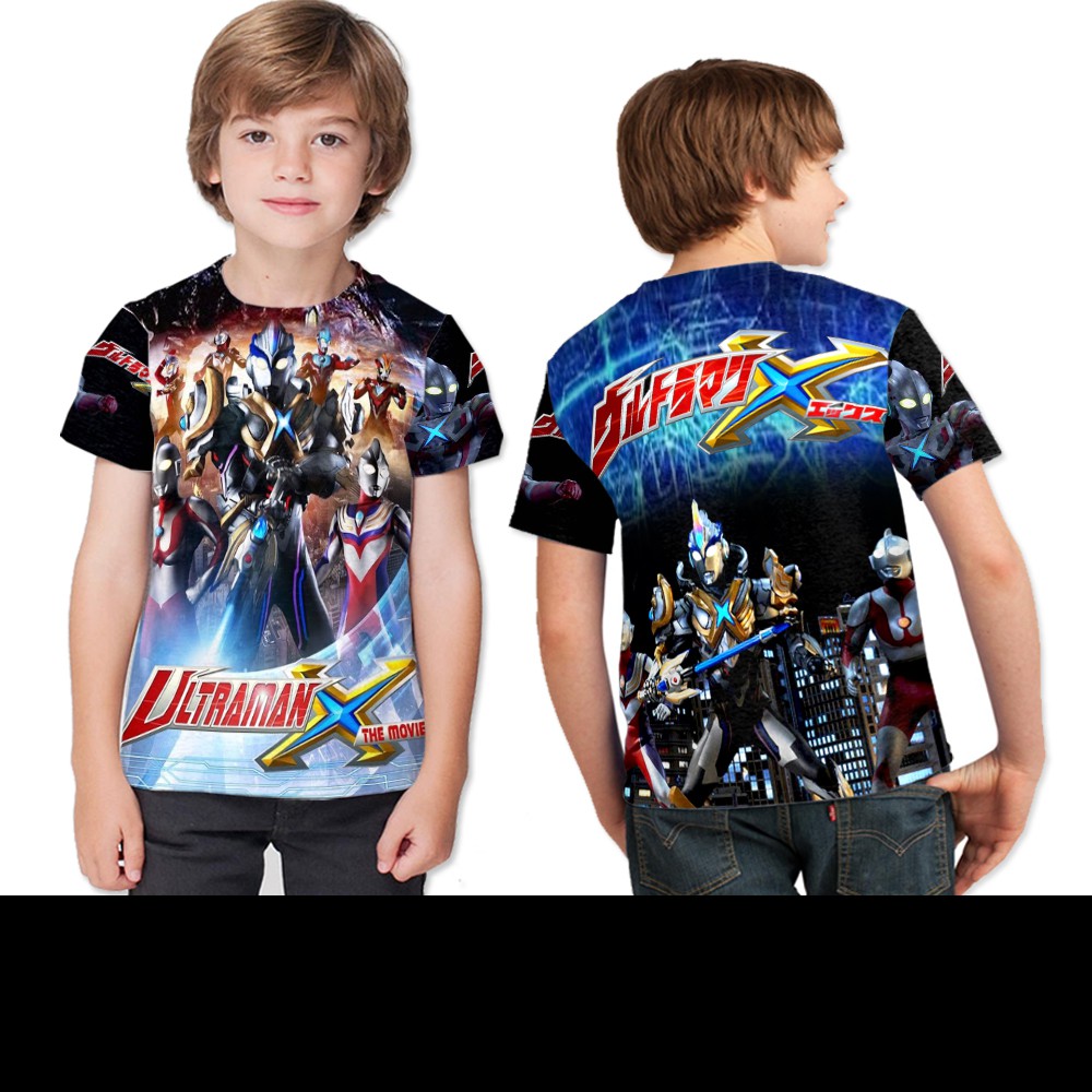 BISA COD Kaos Baju Tshirt Anak Ultraman X Fullprint / Kaos Anak Ultraman X / Baju  Anak Ultraman X