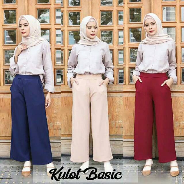 [COD] CELANA KULOT PANJANG WANITA - basic pants bahan crepe tebal XL JUMBO