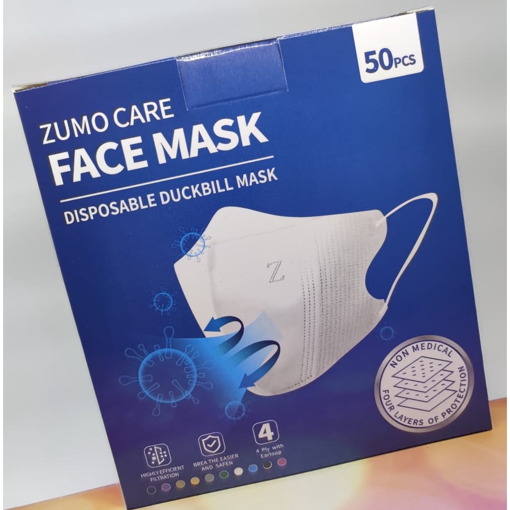 Masker Duckbill isi 50 Pcs/BOX Dewasa IMPORT Anti Virus Disposable Earloop Adjustable Fashion mask