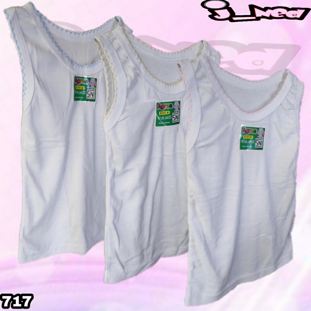 J717 SINGLET KAOS DALAM ANAK BAYI PEREMPUAN SNI AGREE USIA 3 BLN - 4 TH