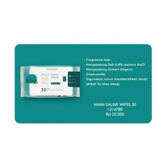 Momami saline wipes 30 s / tisu