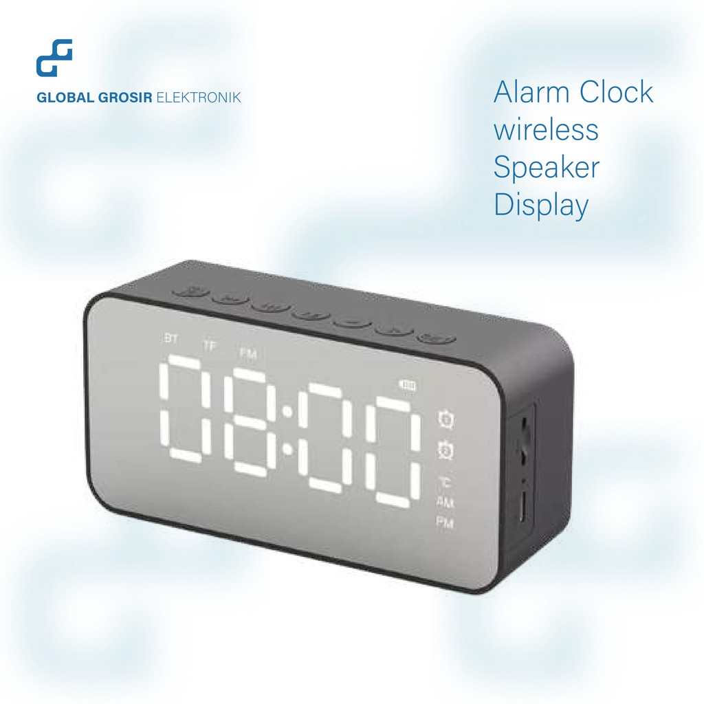 Jual Speaker JAM Bluetooth Portable Original Display Alarm Suara Bass