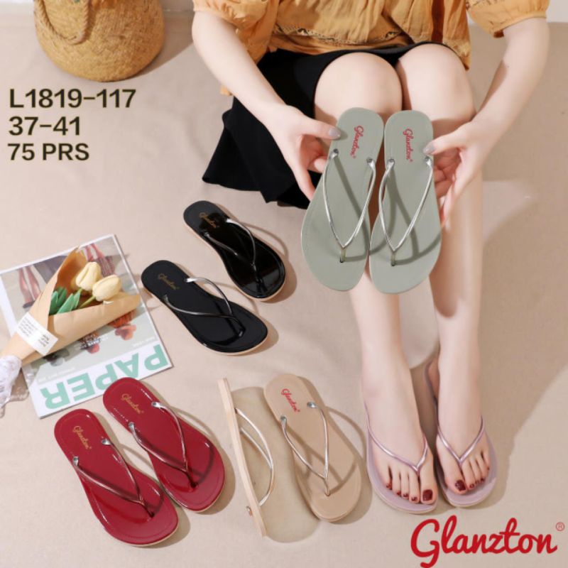 Sandal Jelly Sandal Jepit Tali Tipis Glanzton L1819-117 terbaru
