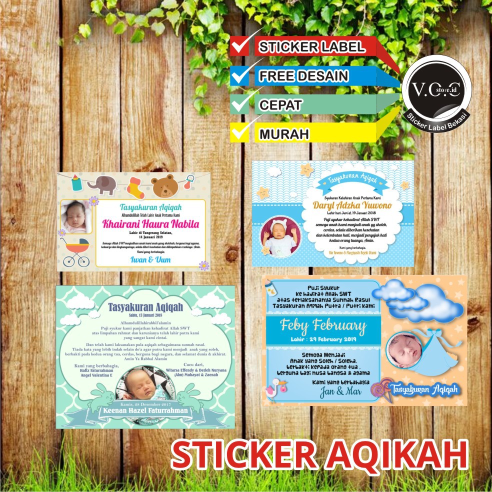 

STICKER SOUVENIR AQIKAH BAHAN CROMO GLOSSY