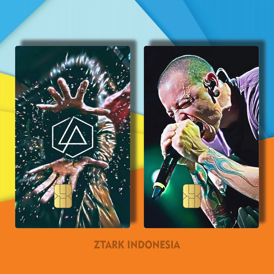 SKIN CARD LINKIN PARK HOLOGRAM LWIIR/LBDEK/ CASING KTP POPULER GAMBAR LINKIN PARK / GARSKIN POPULER 