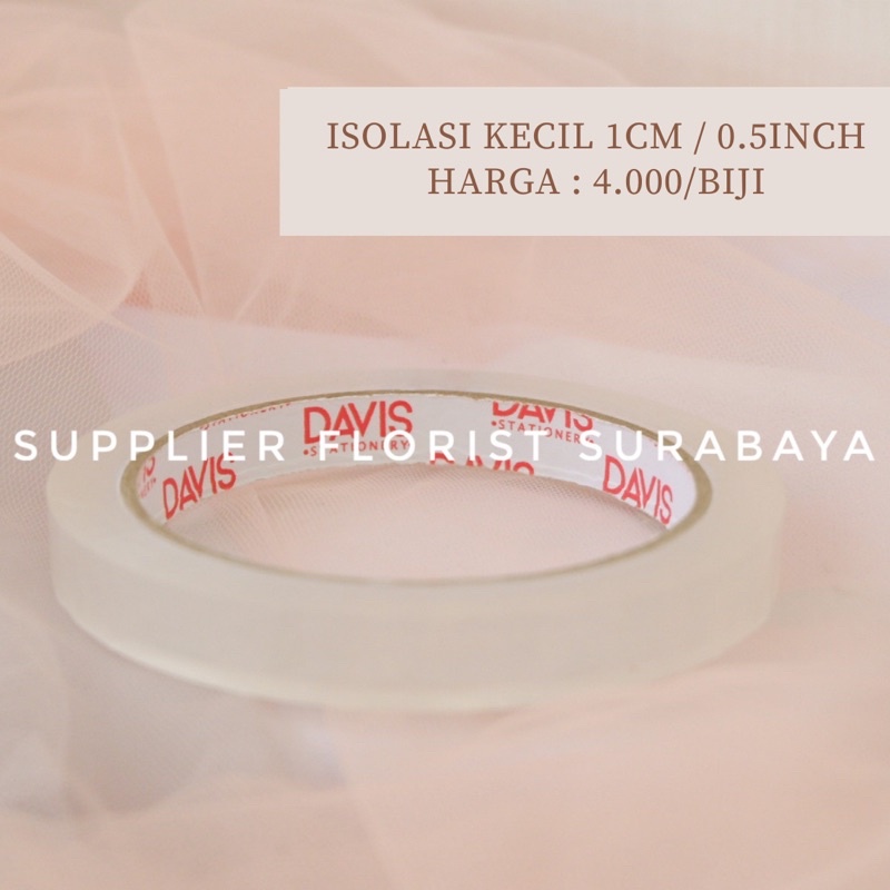 isolasi kecil 1cm/isolasi bening/isolasi davis merah/isolasi plastik/isolasi 1cm