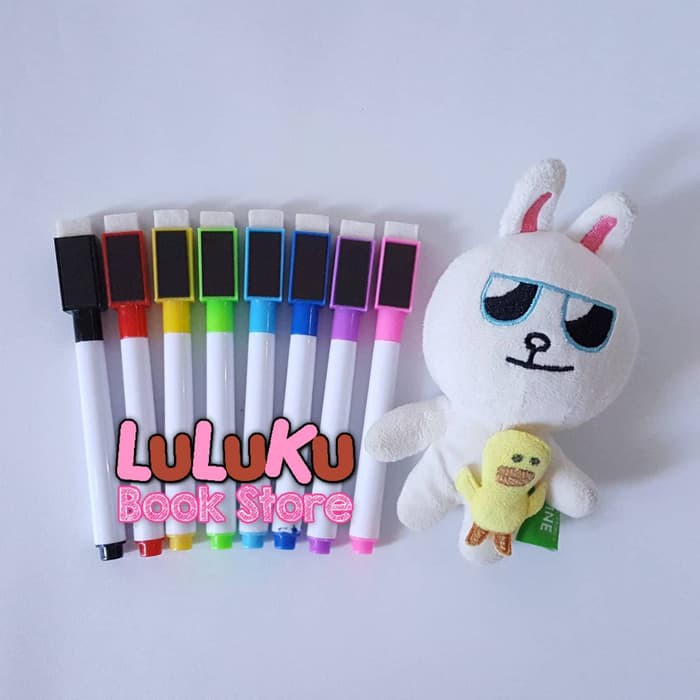 

Promo Satu set spidol wipe clean marker warna warni isi 8 Murah