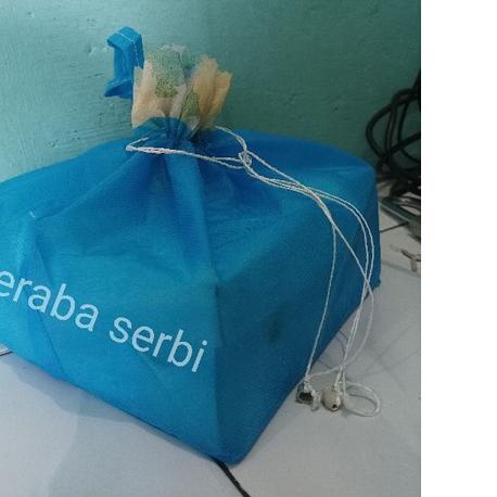 Tas serut kotak snack kotak nasi 20 x 20 besek syukuran tas hajatan spunbond polos
