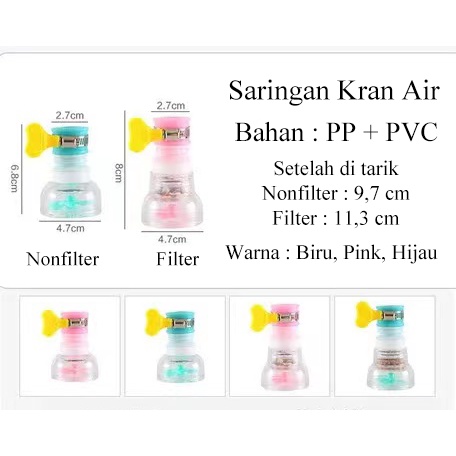 [1KG 30PCS] Babyland Sambungan Kran Air Fleksibel Saringan Air Keran Water Filter Faucet Anti Splash Shower