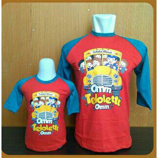 Kaos Couple Keluarga Om Telolet Merah Bata