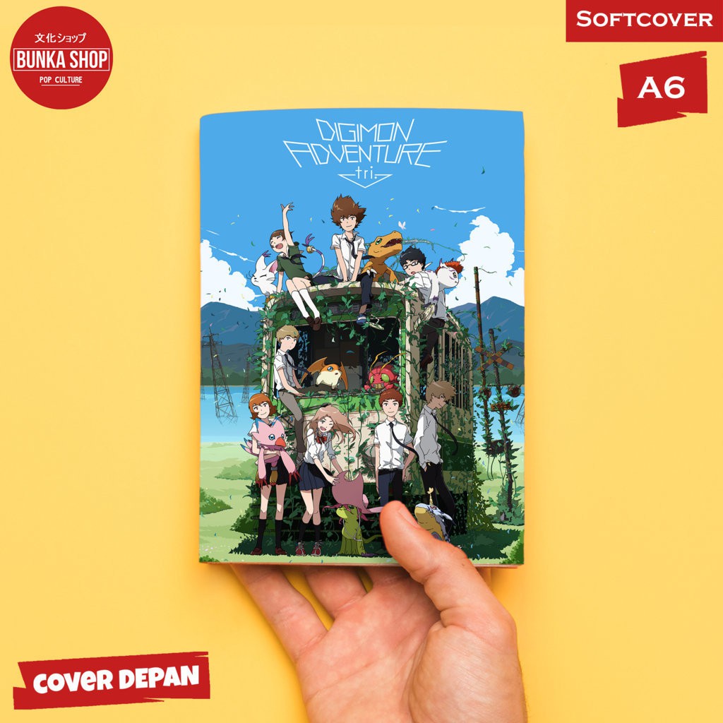 

Pocket Note Anime Digimon Adventure Tri Character Softcover A6 Buku Tulis Catatan Murah