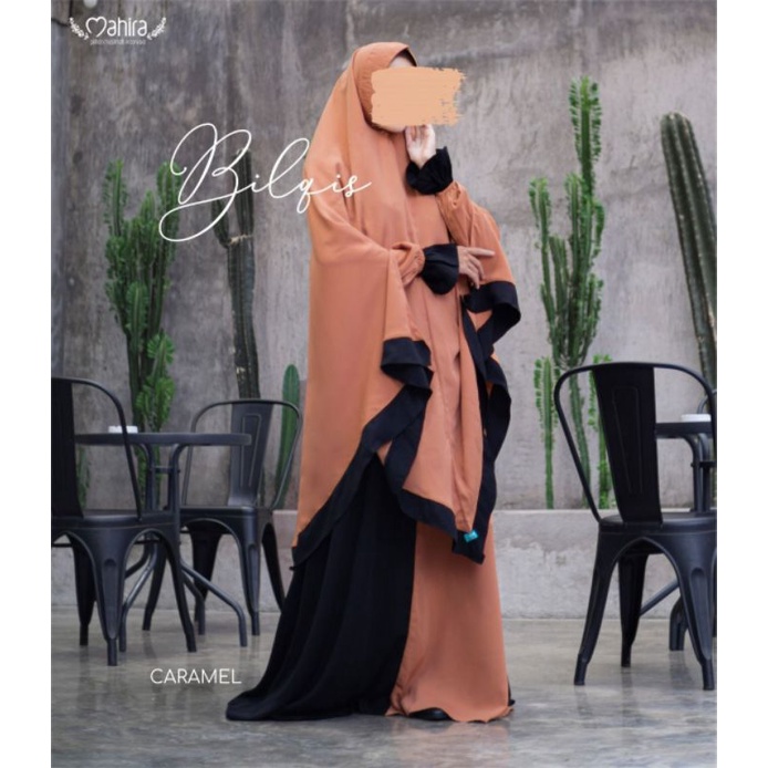 GAMIS SET PREMIUM MEWAH SOFT LEXUS KHIMAR HANDSPLIT V SHAPE CADAR BILQIS BY MAHIRA INDONESIA