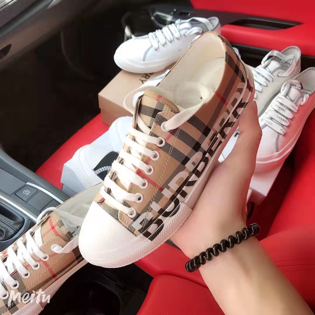 

Burberry Burberry New Vintage Plaid Cotton Sneakers
