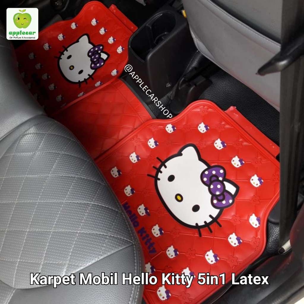 Karpet Mobil Hello Kitty Merah 5in1