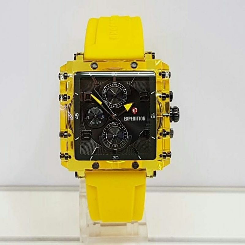 Jam Tangan Expedition E6808 Wanita Yellow Original