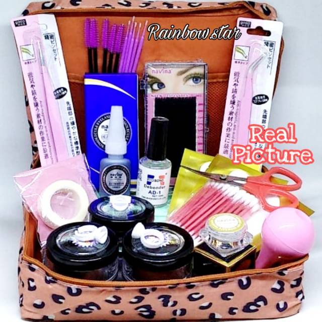 Paket Hemat Eyelash Extension Navina Mix size / Paket Tanam Bulu Mata