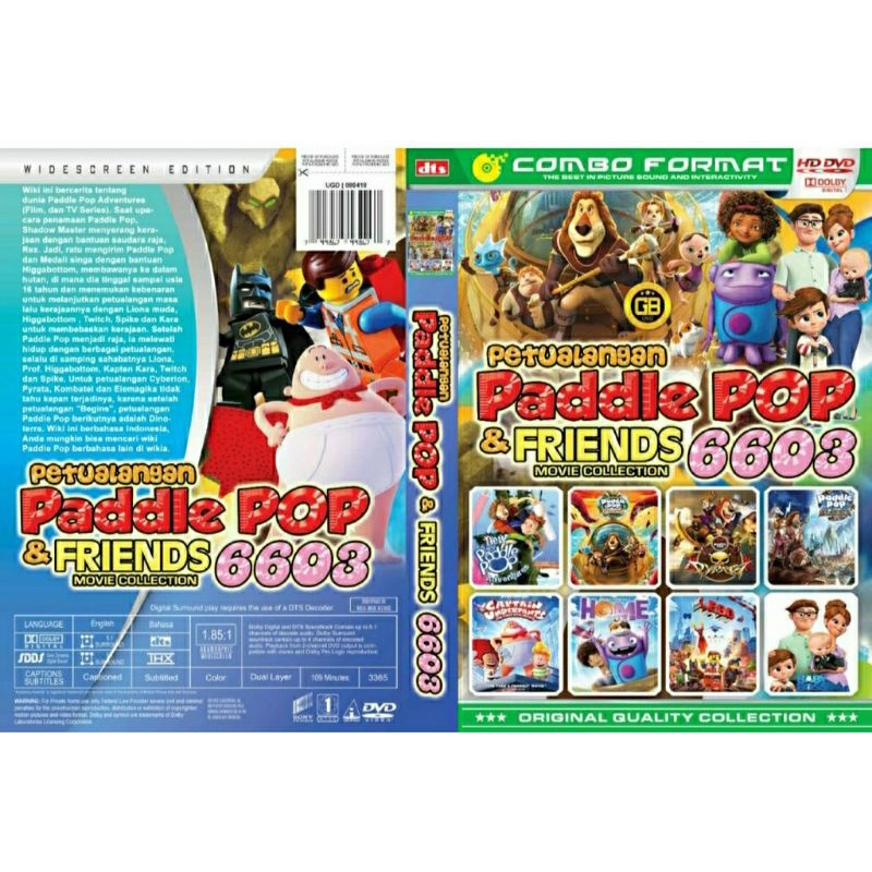 Kaset film koleksi kartun anak paddle pop & friends vol 6601-6603