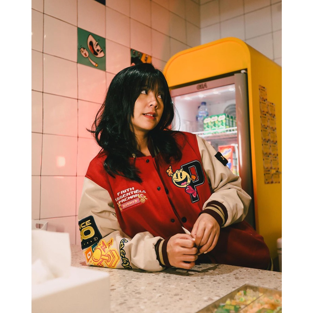 Faith x W.E x Pac-Man Varsity Arcade Night Dark Ceglie/Sand
