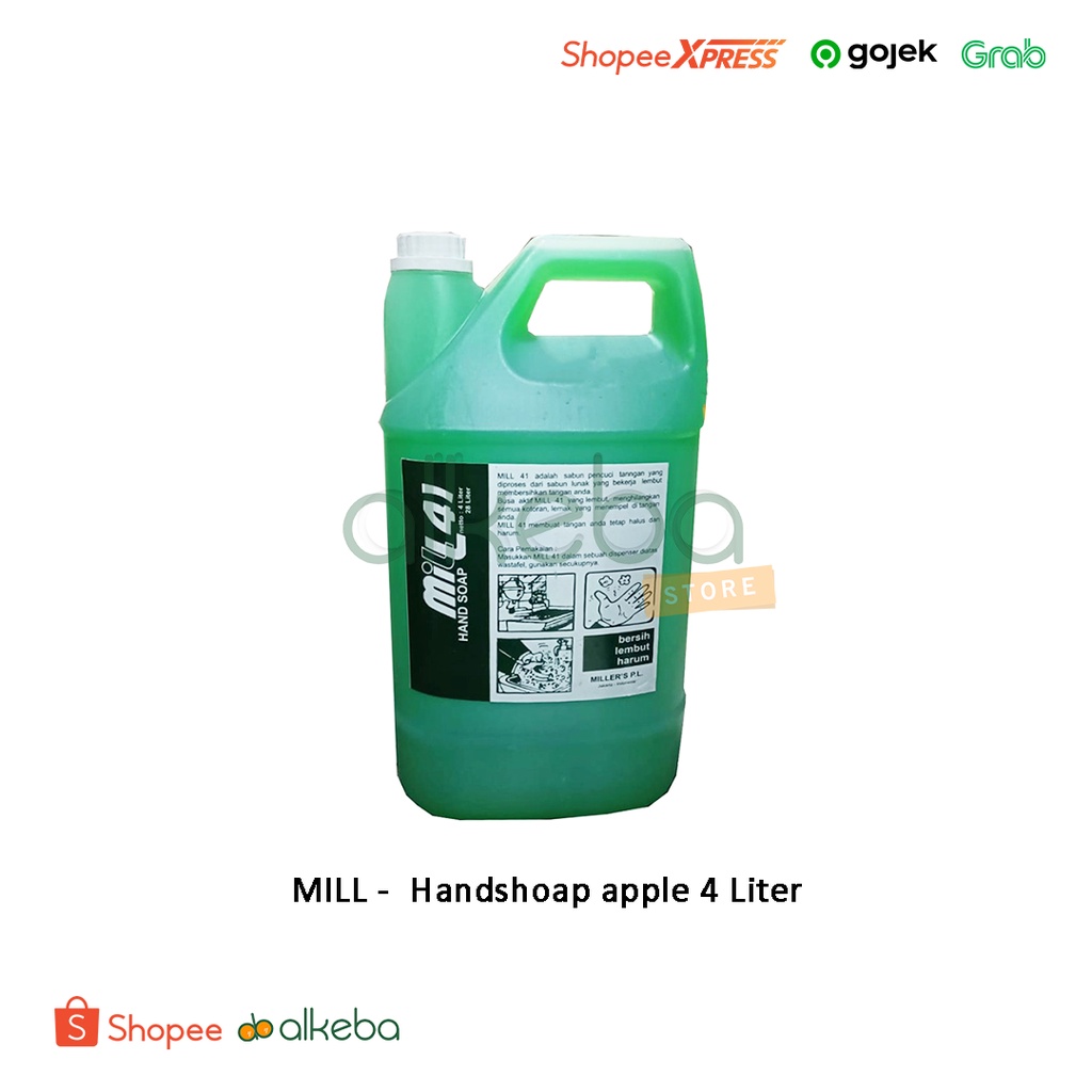 MILL 41 - Hand Soap 4 Liter Apel / Sabun Cuci Tangan Handsoap Galon Murah