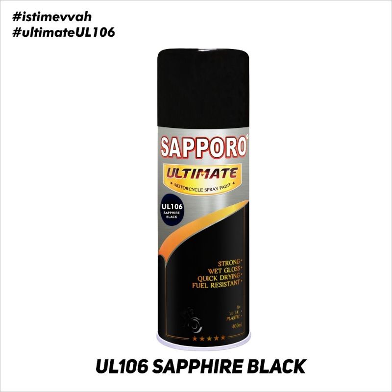 Sapporo Ultimate UL106 Sapphire Black / Cat semprot Sapporo spray 400 ml