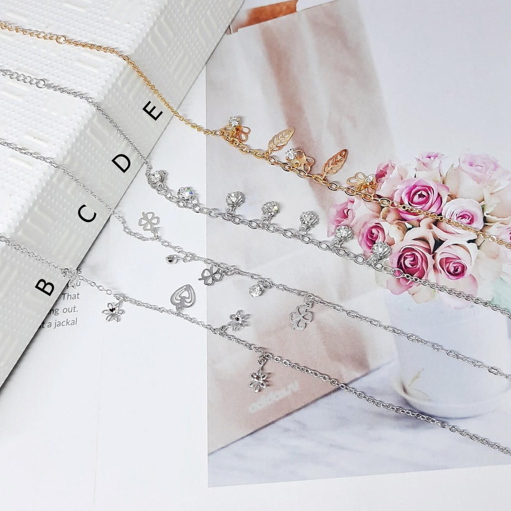 Gelang Kaki Wanita Xuping Premium Asli Anti Karat Nori Ukir Jurai Merica - BB605