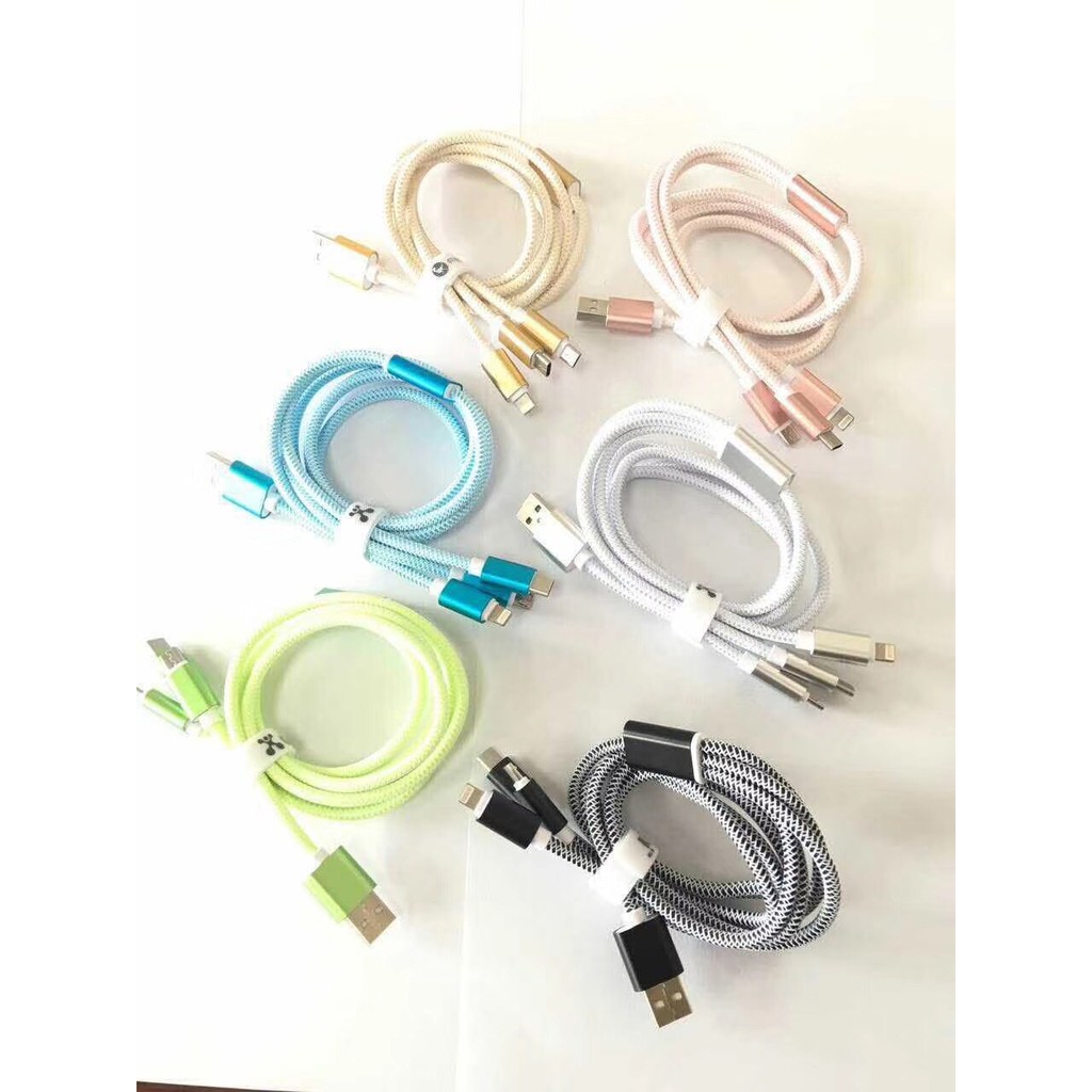 iPhone Android Type-c universal multifunctional three-in-one charging cable data cable