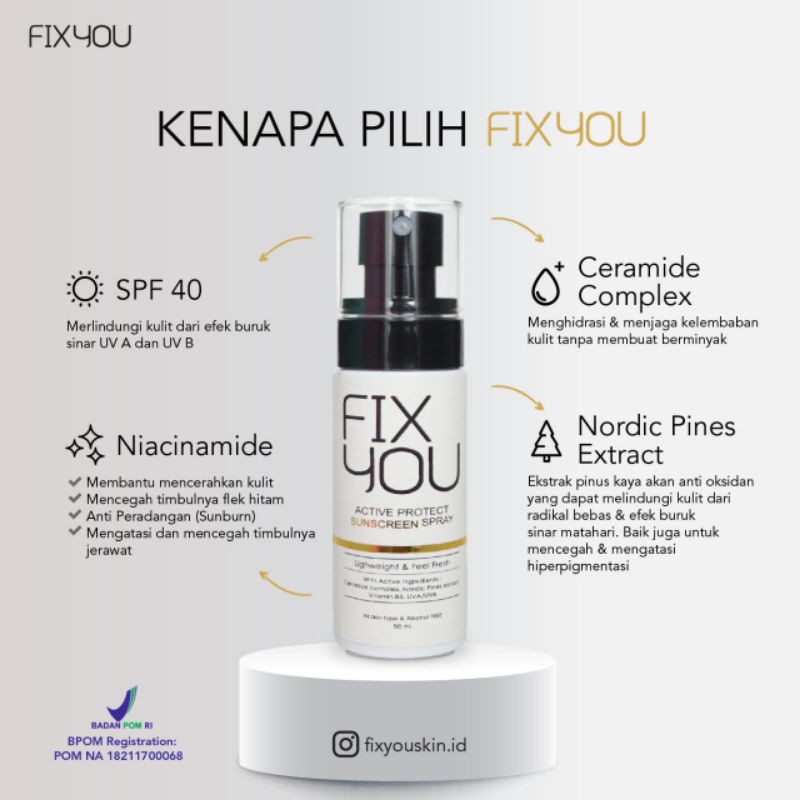 Fix You active protect sunscreen spray