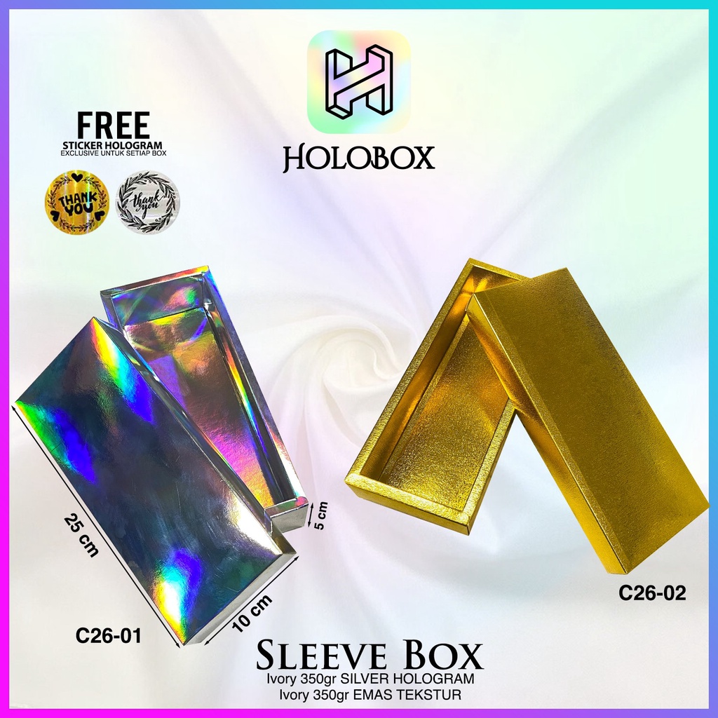 

Kotak Souvenir / Bungkus Hologram / Box Kado / Packaging / Gift Box / 25x10x5 / C26