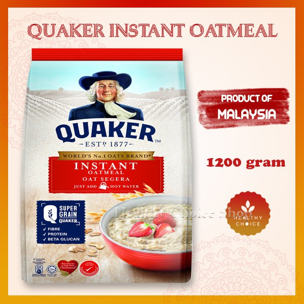 

SEREAL QUAKER INSTANT OATMEAL CEREAL 1200GR IMPORT MALAYSIA