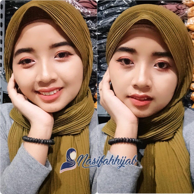Pashmina Plisket Diamond crepe|| nasifahhijab-1