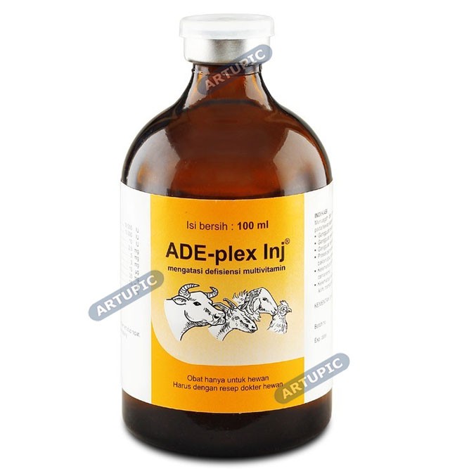 ADE-Plex Injection 100 ml Multivitamin Ayam Unggas Sapi Kambing Domba Medion Vitamin Obat Hewan