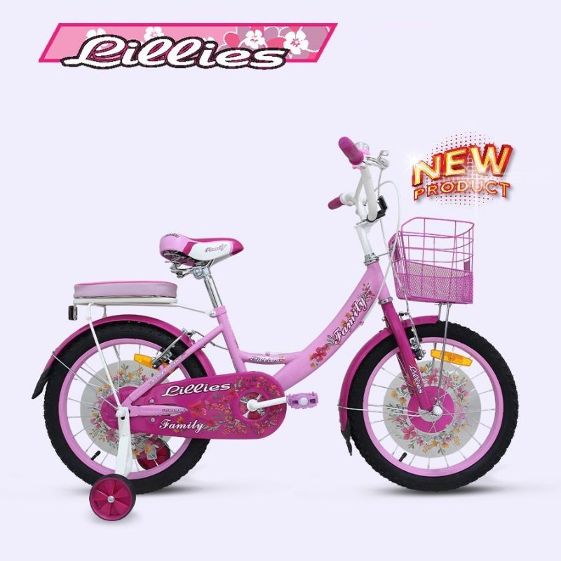 Sepeda Anak Perempuan Mini Bmx Family Lillies 16 &amp; 18 Inch