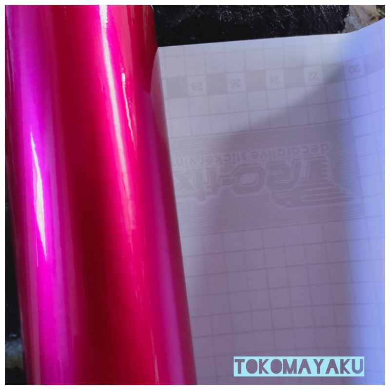 

Stiker Pink Metalik glossy/kilap Merk Profix