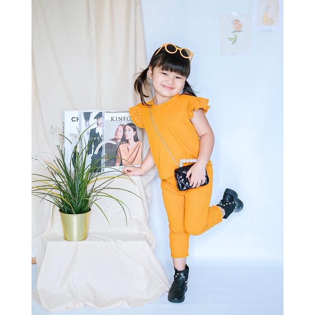 Setelan Anak Nina 4-10 Tahun Pineapple Kids Original Kaos Super Premium Baju Anak Perempuan