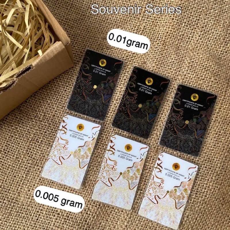 MINI GOLD SOUVENIR 0.005 dan 0.01 GRAM EMAS MINI 24K MINIGOLD BISA TUKAR ANTAM