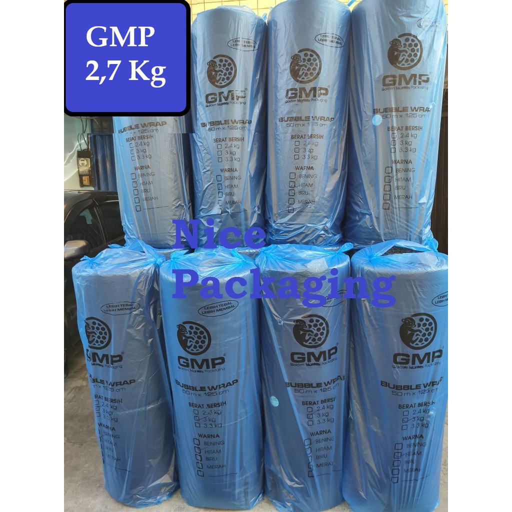

xdf# [GMP 2,7Kg] Plastik Bubble Hitam uk125cm x 50Mtr
